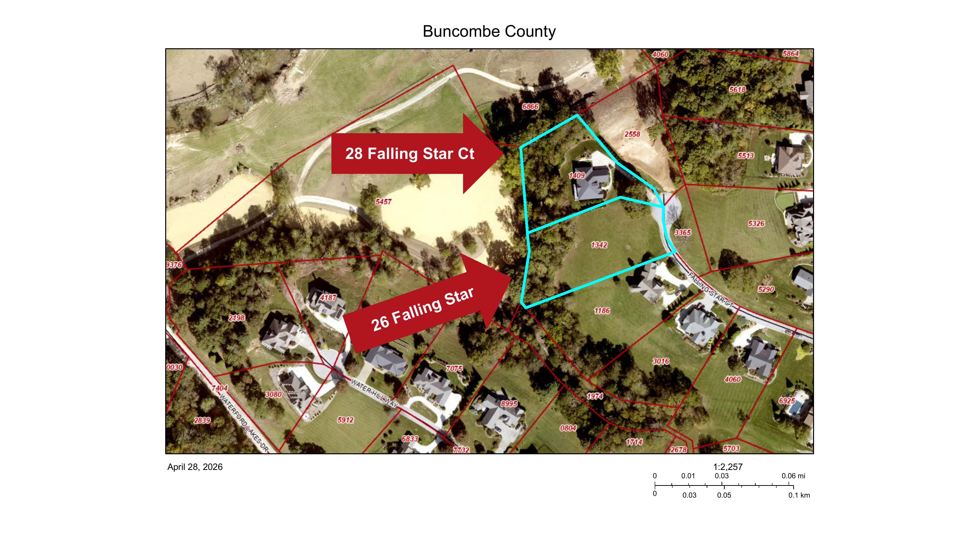 GIS Parcel Map — 28 Falling Star Court